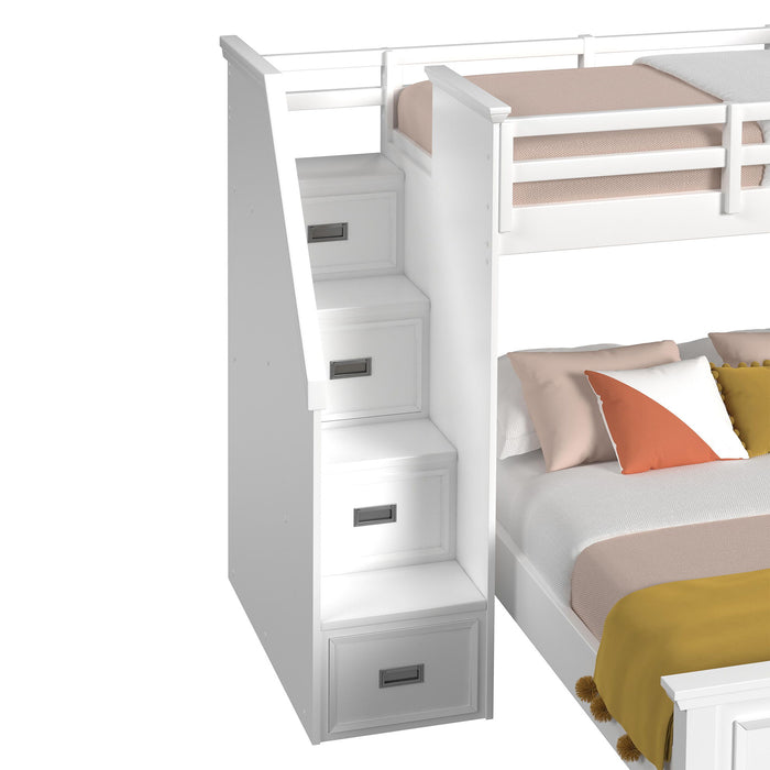 Hampton Kids - Loft With Staircase And Desk With Speaker Bedroom Set