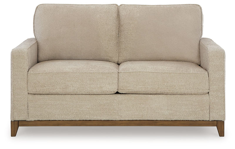 Arendale - Loveseat With Dark Cushions - Desert