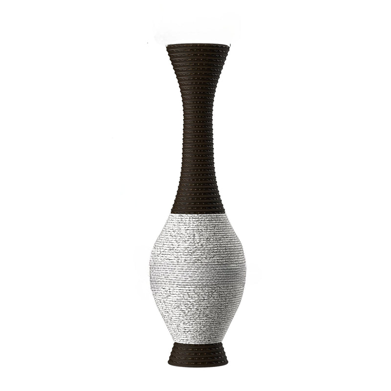 Tall Designer Floor Vase With Elegant 2 Tone