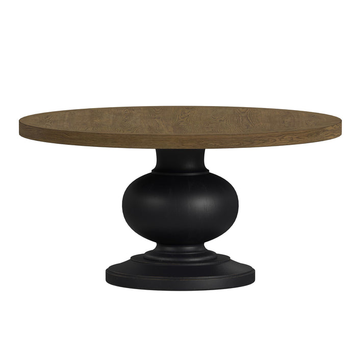 Heritage & Home - Round Dining Table - Oak Brown And Black