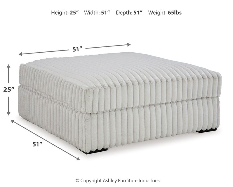 Stupendous - Oversized Accent Ottoman - Alloy