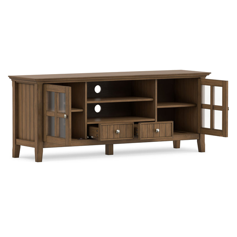 Acadian - TV Media Stand - Rustic Natural Aged Brown