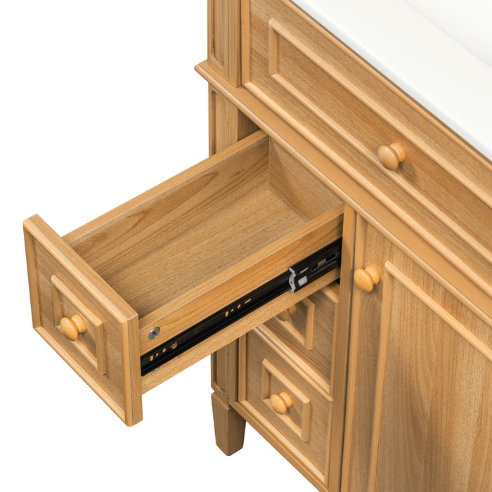 Bathroom Vanity With Flip Out Drawer, 2 Soft-Close Drawers