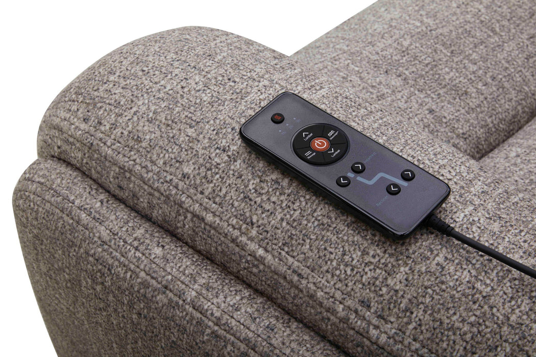 Penfield - Power Zero G Console Loveseat With Heat, Massage & Speaker P3 - Frappe