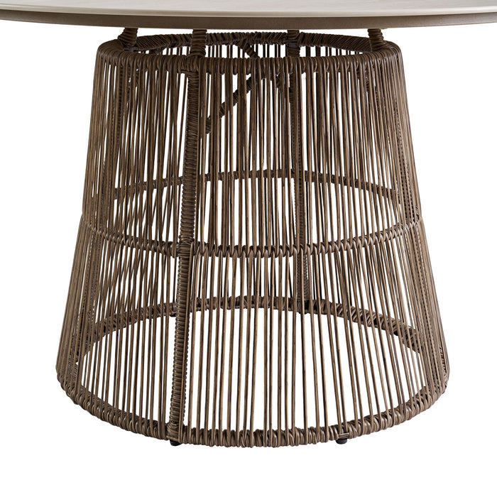 Alesso - Round Dining Table - Brown / Sand