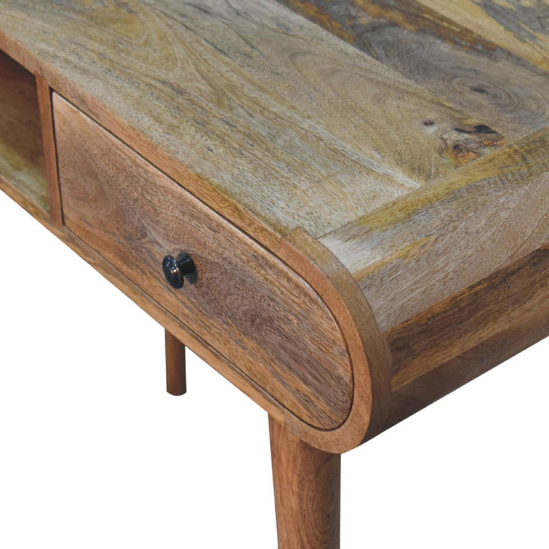 Writing Desk, Curved - Chestnut