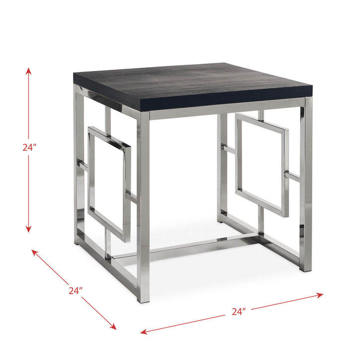 Ezra - 24" End Table - Chrome