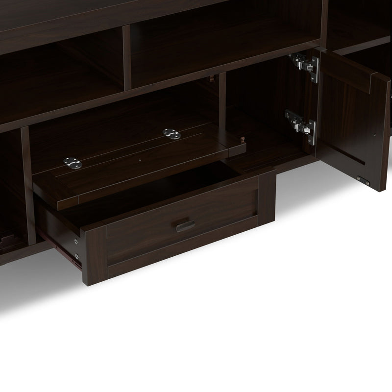 Warm Shaker - TV Media Stand Handcrafted - Tobacco Brown