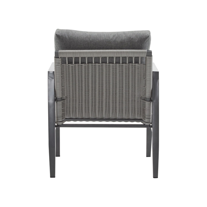 Modern Lounge Chair With Rope Accents And Cushions