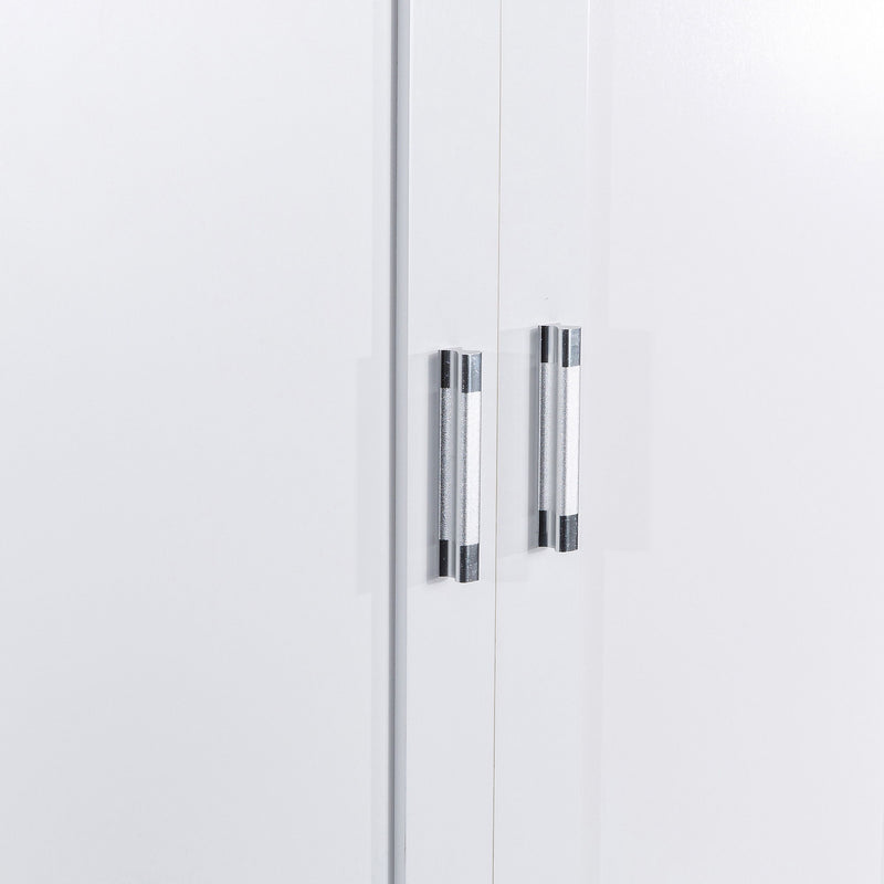 Tall Bathroom Storage Cabinet With 2 Doors And Drawers, Adjustable Shelf