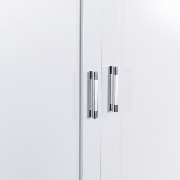 Tall Bathroom Storage Cabinet With 2 Doors And Drawers, Adjustable Shelf