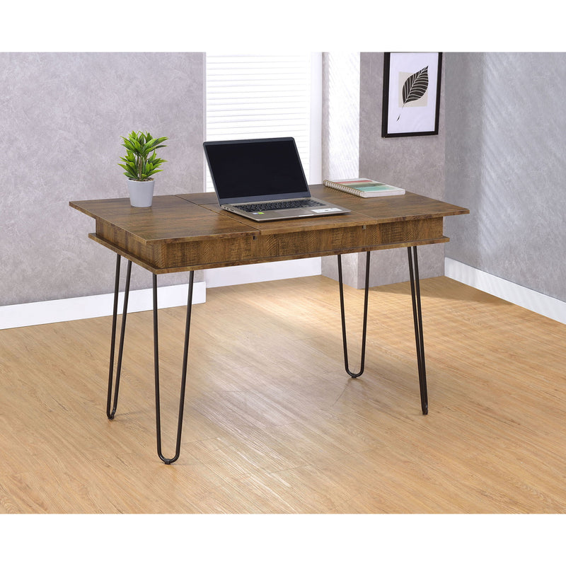 Writing Desk With 4 Hidden Storages - Brown