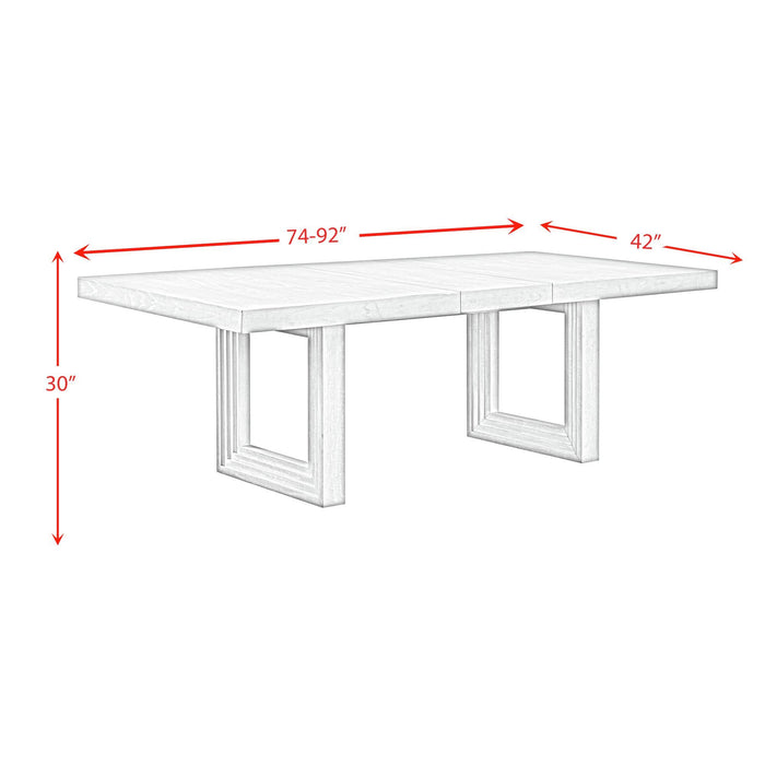 Avalanche - Rectangular Dining Table With 18" Leaf - Antique White