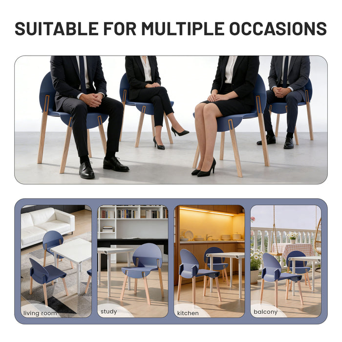 4 Piece Set Of Single Chairs With A Folding Square Table