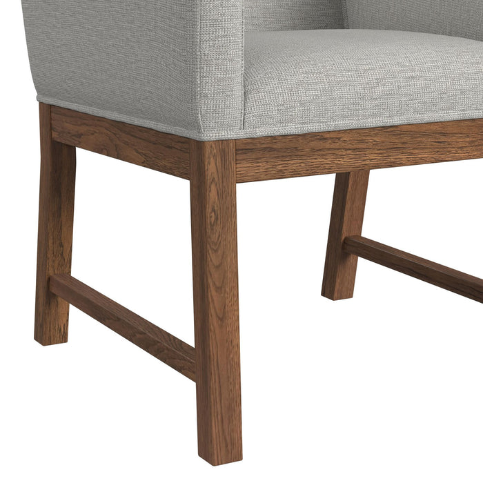 Glinda - Upholstered Fabric Dining Chair (Set of 2) - Brown / Light Gray