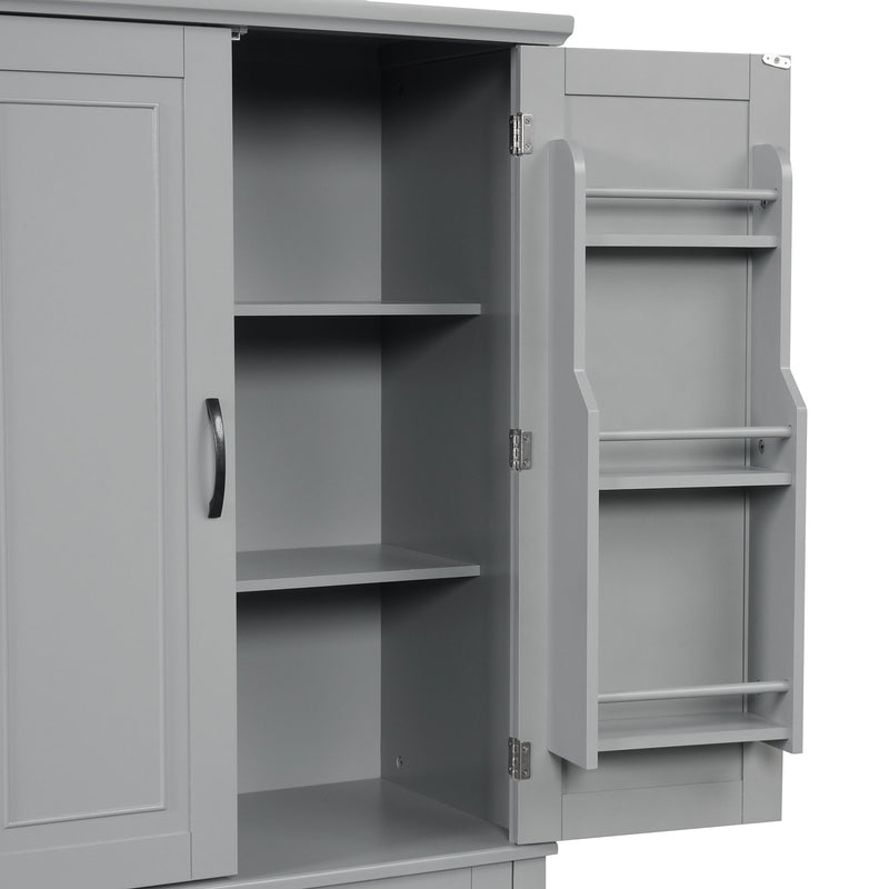 Bathroom Storage Cabinet With Doors And Drawer, Adjustable Shelf