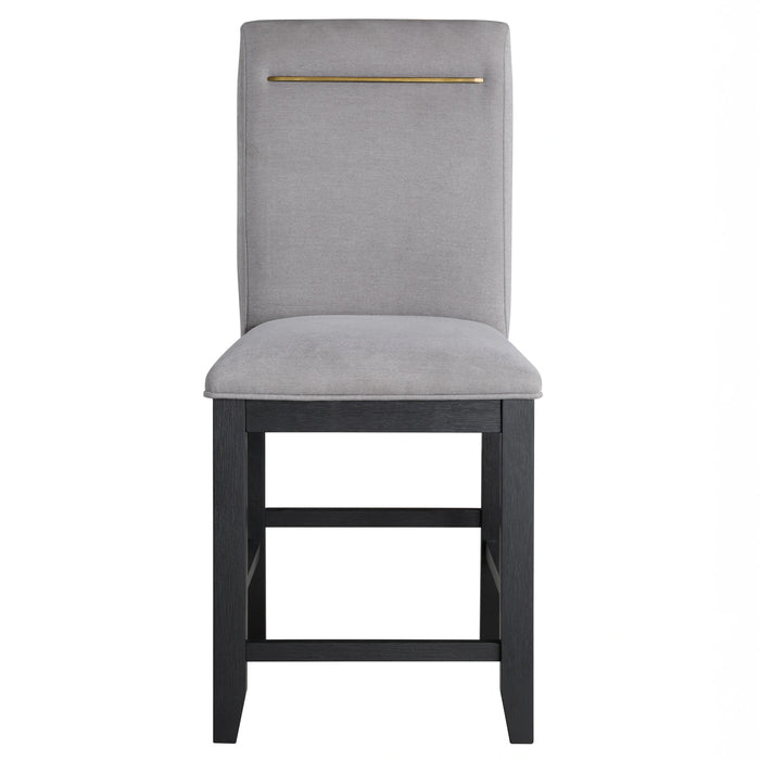 Steve Silver Yves Counter Chair in Rubbed Charcoal (Set of 2)