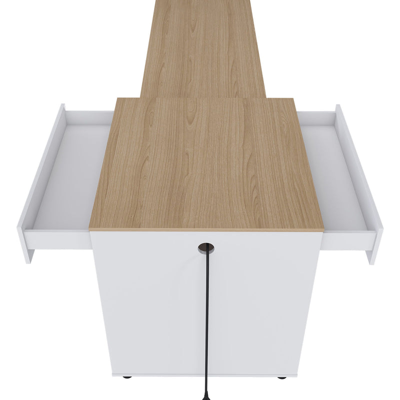 Expandable Kitchen Island With Power Outlet