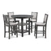 Amy 5 Pc 42" Round Counter Dining Set-Gray