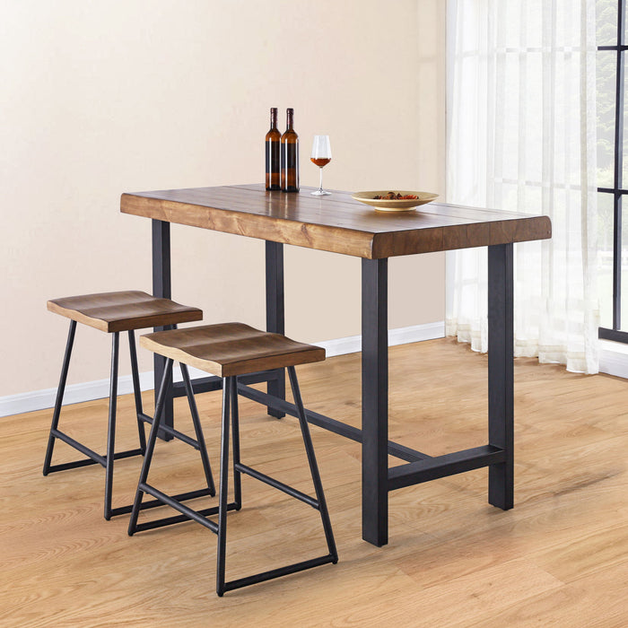 Landon - 3 Piece Counter Height Dining Set - Light Brown