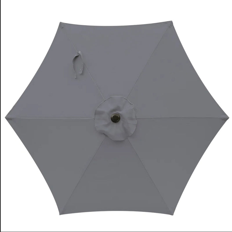 Umbrella With Crank Lift & Tilt, UV-Resistant Canopy For Patio