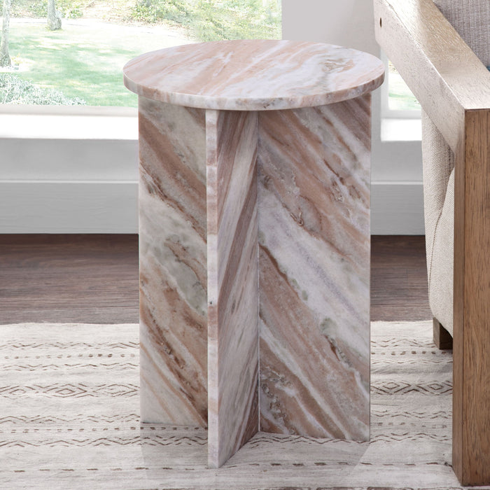 Niki - Toronto Marble End Table - Brown