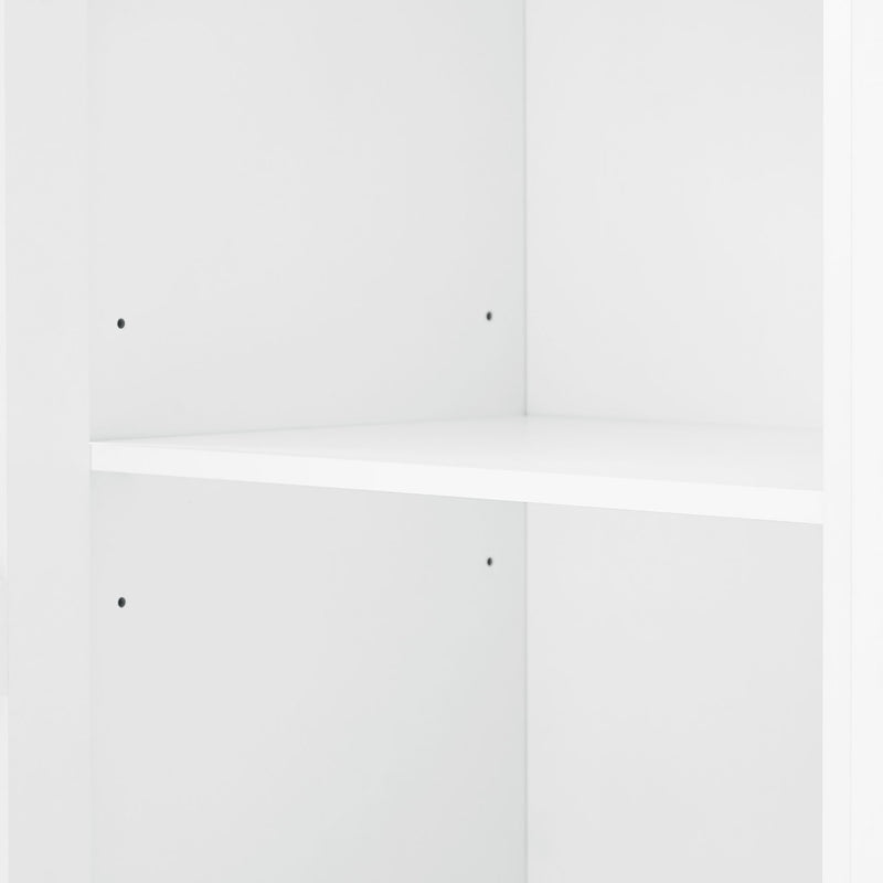 Storage Cabinet With 1 Door And Adjustable Shelf, Rectangle Shape - White