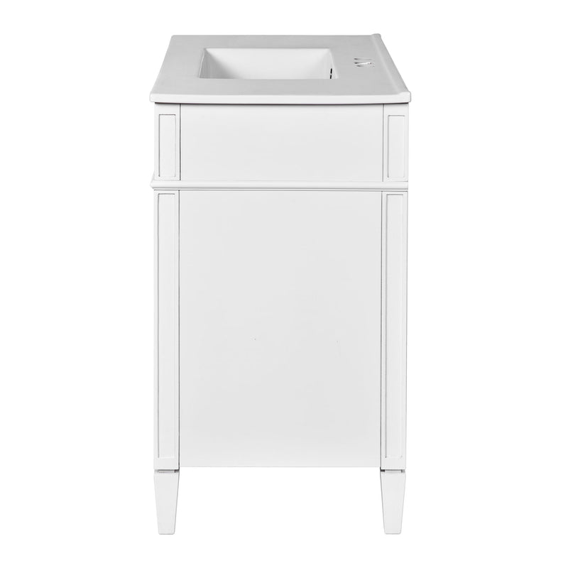 Bathroom Vanity With Top Sink, 2 Drawers And Tip Out Drawer