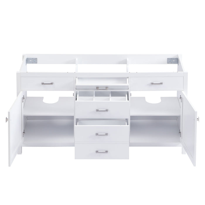 Bathroom Vanity Cabinet Only With Soft Closing Doors & Drawers, Adjustable Shelves - White