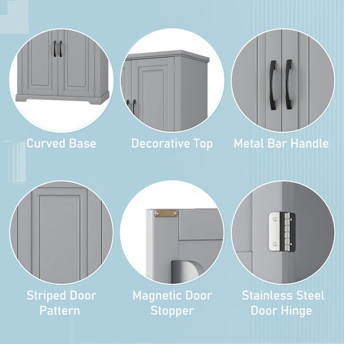Bathroom Storage Cabinet With Multifunctional Storage Space, Drawer With Slide Rails, Adjustable Shelf