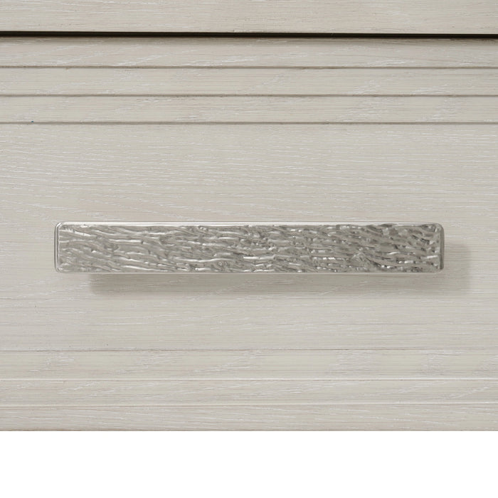 Avalanche End Table with USB in Antique White