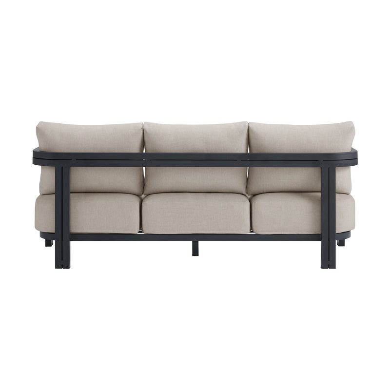 Playa - Sofa With 2 Pillows - Dark Gray / Beige