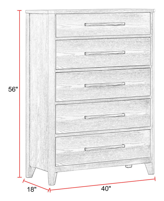 Breckenridge - 5 Drawer Chest - Brown