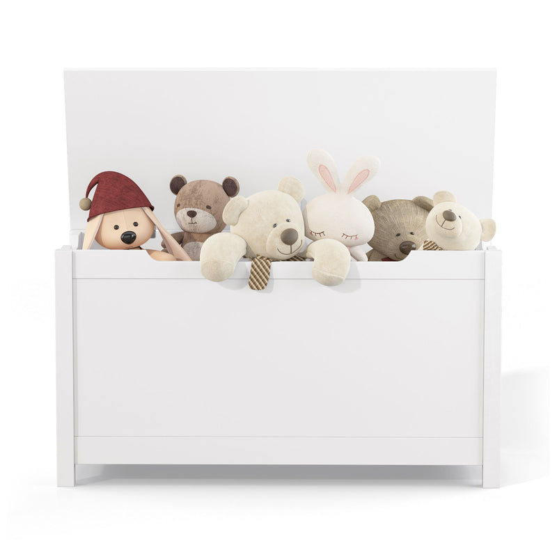 Toy Box Storage With Safety Hinged Lid