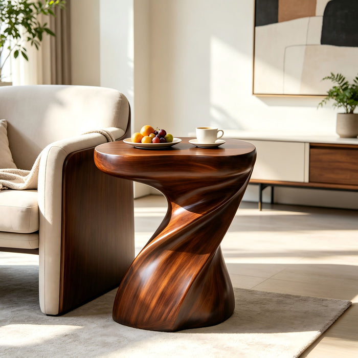 Twisted Sculptural Side Table Indoor / Outdoor