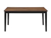Potomac 60" Rectangle Dining Table & 4 Chairs-Brown/Black