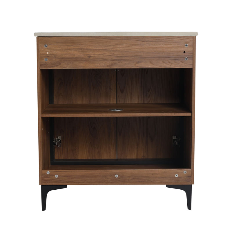 Modern Bathroom Vanity With Top Sink, Engineered Wood Storage Cabinet
