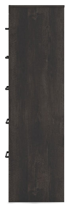 Hollivern - Five Drawer Chest - Dark Gray