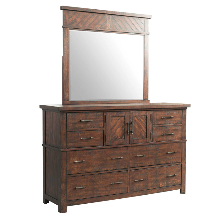 Jax Dresser & Mirror Set in Cherry