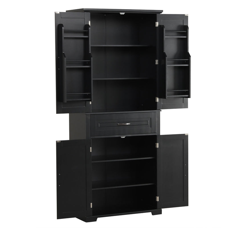 Bathroom Storage Cabinet With Doors And Drawer, Adjustable Shelf