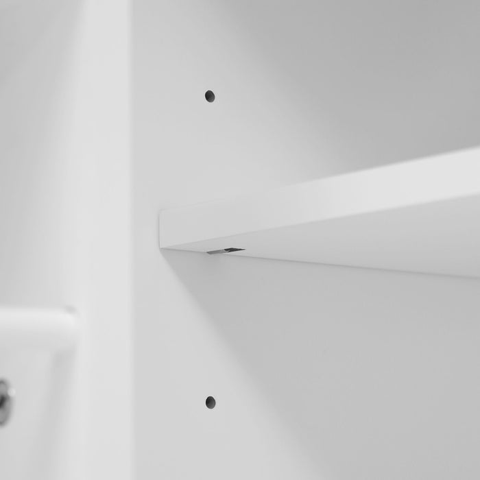 Bathroom Vanity Cabinet Only, 3 Drawers & 2 Doors, Adjustable Shelf, Soft Close Hinges - White