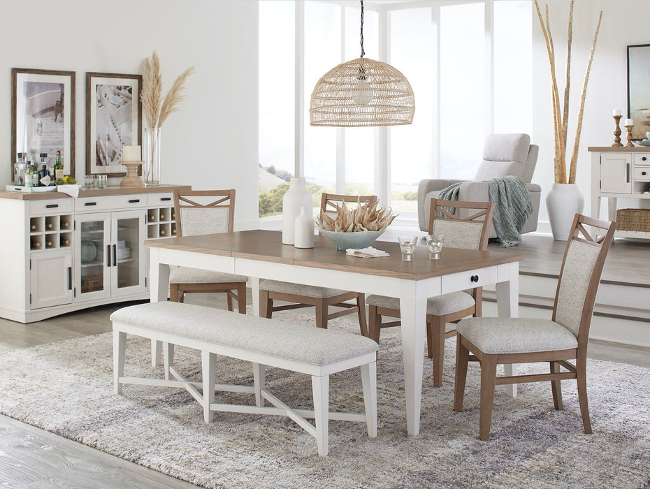 Americana Modern Dining - Rectangular Dining Table With Extensions - Cotton