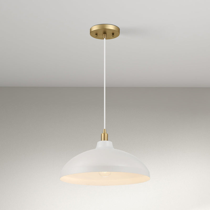 Astral - Single Light Pendant Lamp For Entrance Kitchen Island - Gold / White
