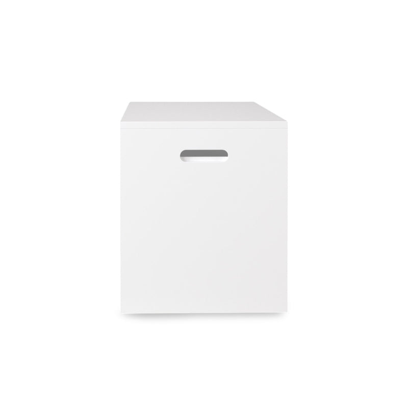 Toy Storage Organizer With Rolling Drawer, Chest With Wheels, Large Pull Out Bin For Nursery - White