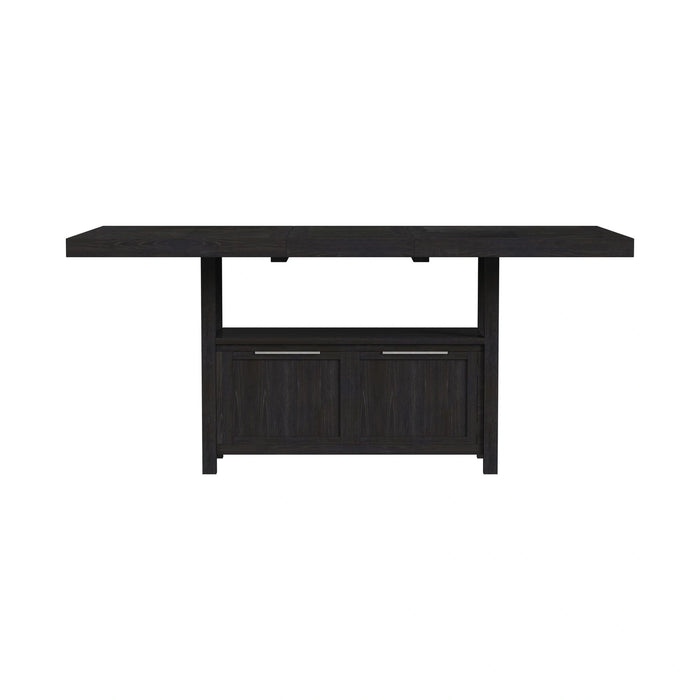 Transcend Counter Table with 20" Leaf in Charcoal