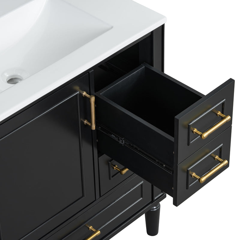 Traditional Bathroom Vanity Set With Soft Close Doors