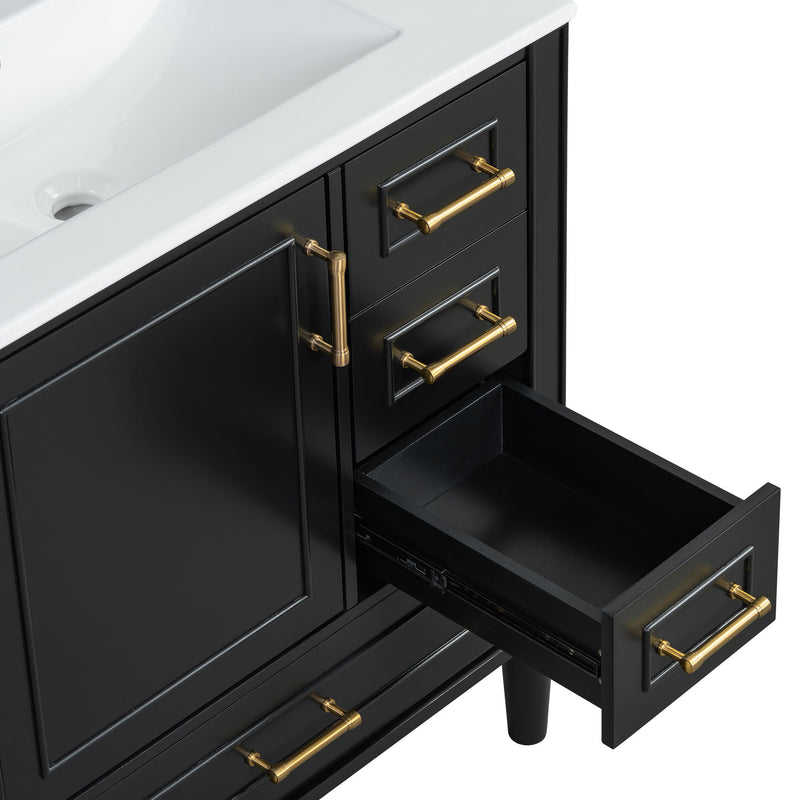 Traditional Bathroom Vanity Set With Soft Close Doors