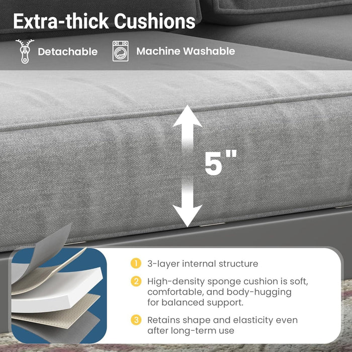 All-Weather Patio Loveseat With Thick Cushions