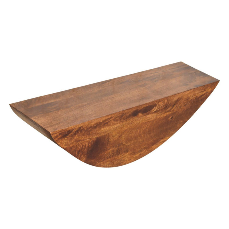 Crescent - Floating Wall Shelf - Brown