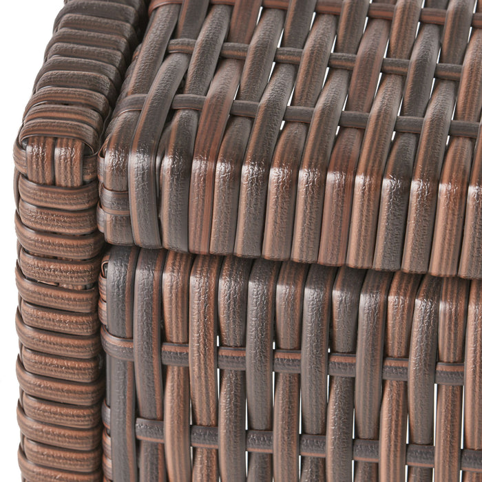 Bucharest - End Table C Shaped Side Table Rattan - Brown